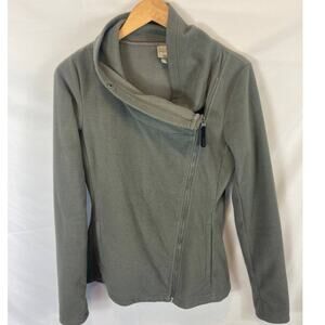 Bench Asymmetrical Zip Fleece Sweater Grey Size Medium